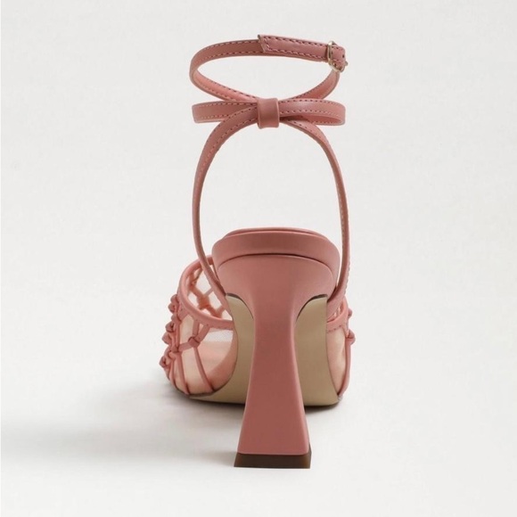 NIB Sam Edelman Candice Faux Leather Square Toe Heels Strappy Sandals - Picture 5 of 15